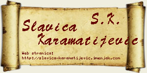 Slavica Karamatijević vizit kartica